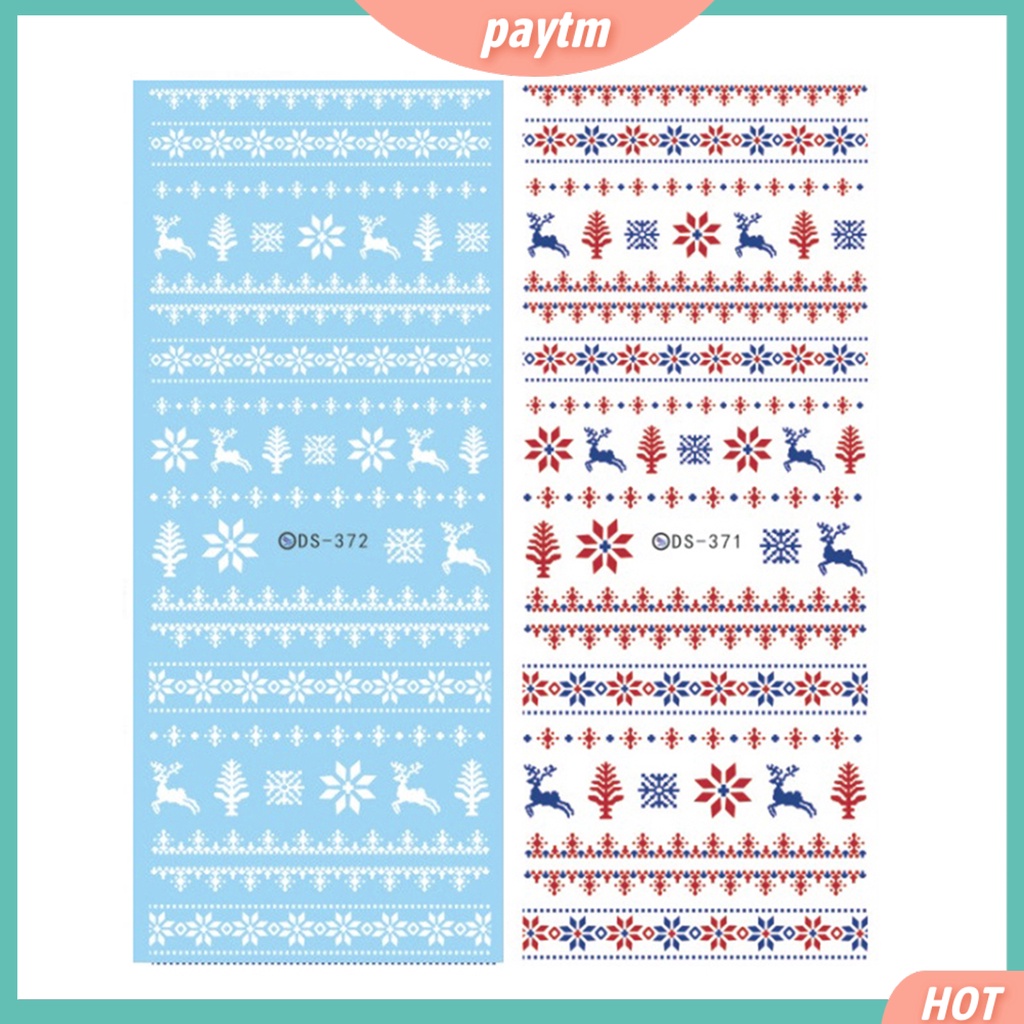 (PTM) Decal dán móng tay chủ đề Giáng sinh
