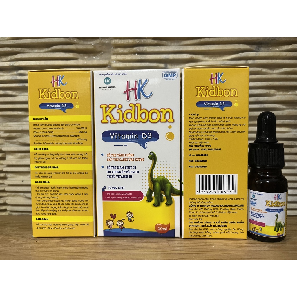 HK KIDBON hỗ trợ giảm còi xương , tăng hấp thu Canxi