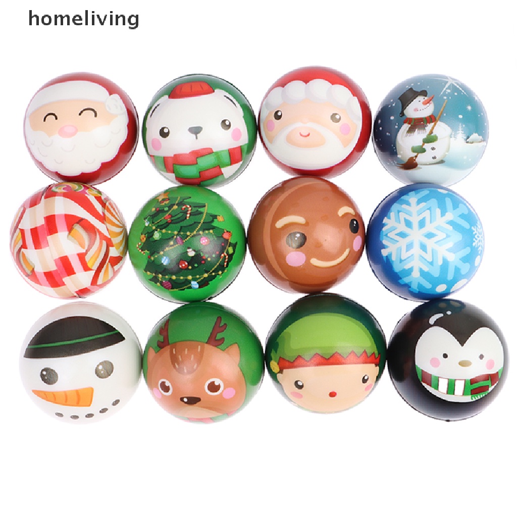 Quả Bóng Xốp PU Giải Tỏa Căng Thẳng Kích Thước 63mm Trang Trí Giáng Sinh