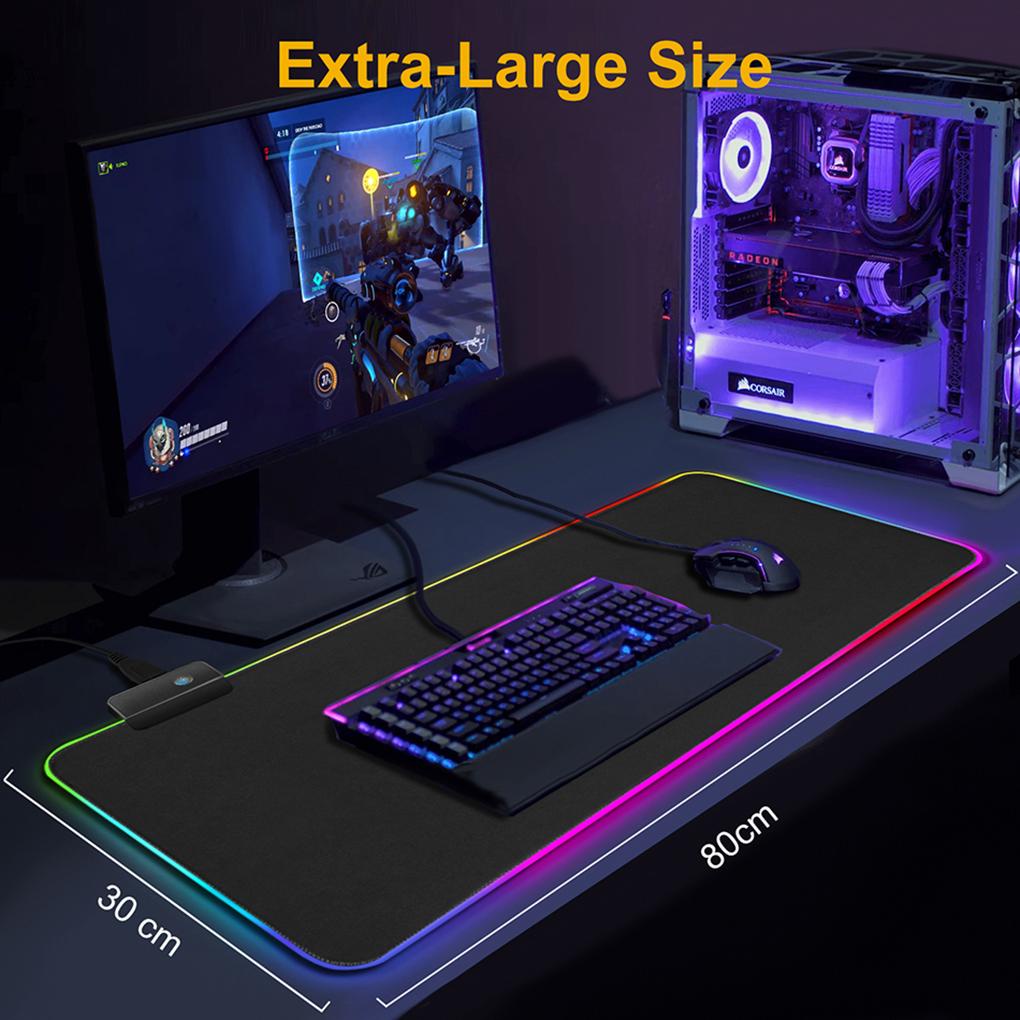 Miếng Lót Chuột Cao Su Chống Trượt Có Đèn LED RGB