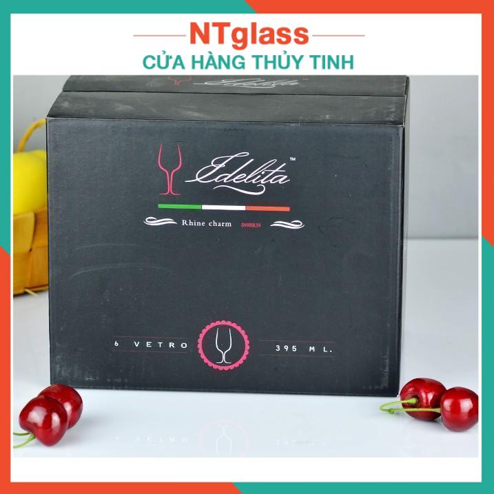 Ly thủy tinh uống sinh tố có chân 390ML S99BR39 EDELITA