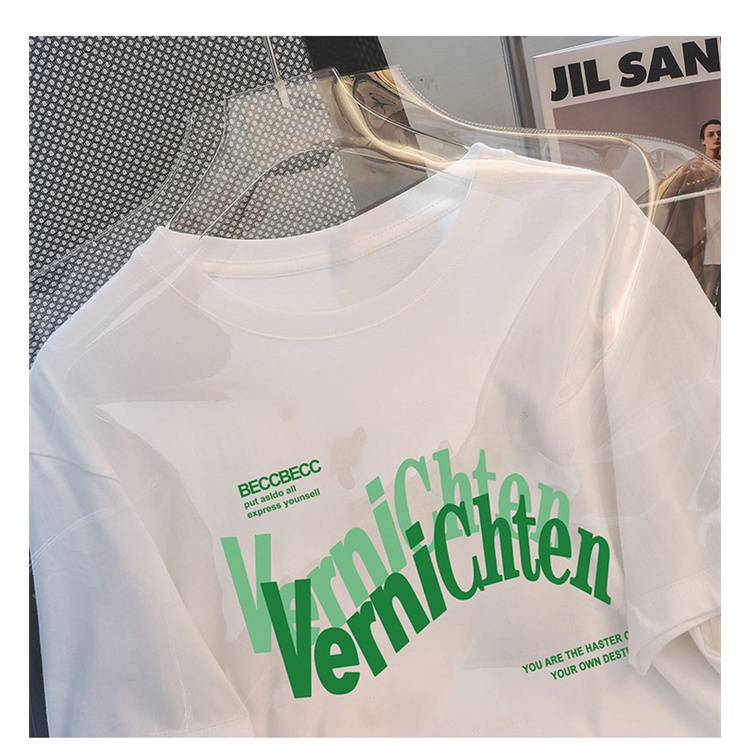 NRVP Áo Thun 100% Cotton Tay Ngắn Dáng Rộng