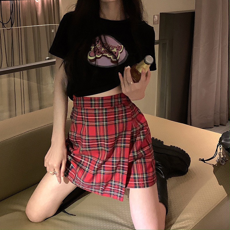 IELGY  IELGY Áo Thun Ngắn Tay Ôm Dáng Xinh Xắn Dành Cho Nữ