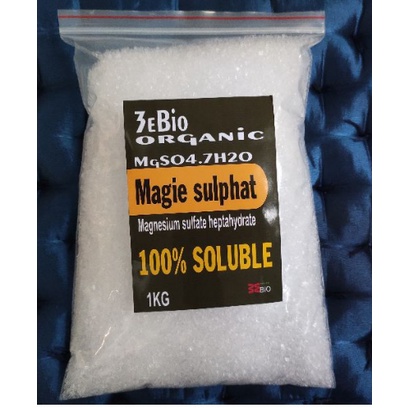 Phân bón magie sunphate ma nhê sunphat  Khắc phục các triệu chứng thiếu Magie, giúp cây quang hợp tốt 1kg