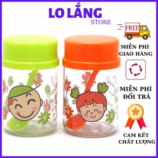Bộ 2 hủ thủy tinh đựng gia vị kích thước lớn 800ml [400ml 1 lọ] tặng kèm muỗng cao cấp