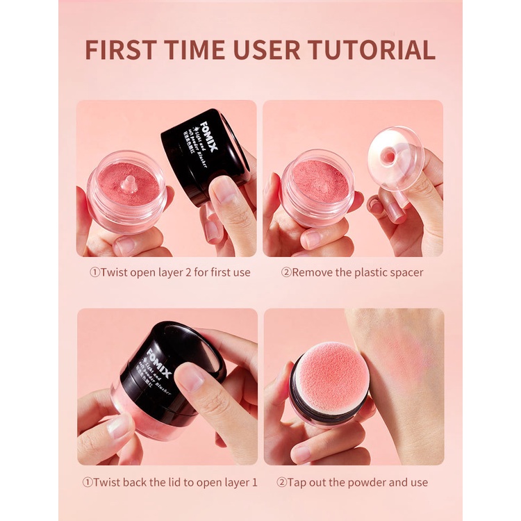 Phấn Má Hồng Air Cushion GECOMO Với Mút Tán Hình Nấm Độc Đáo