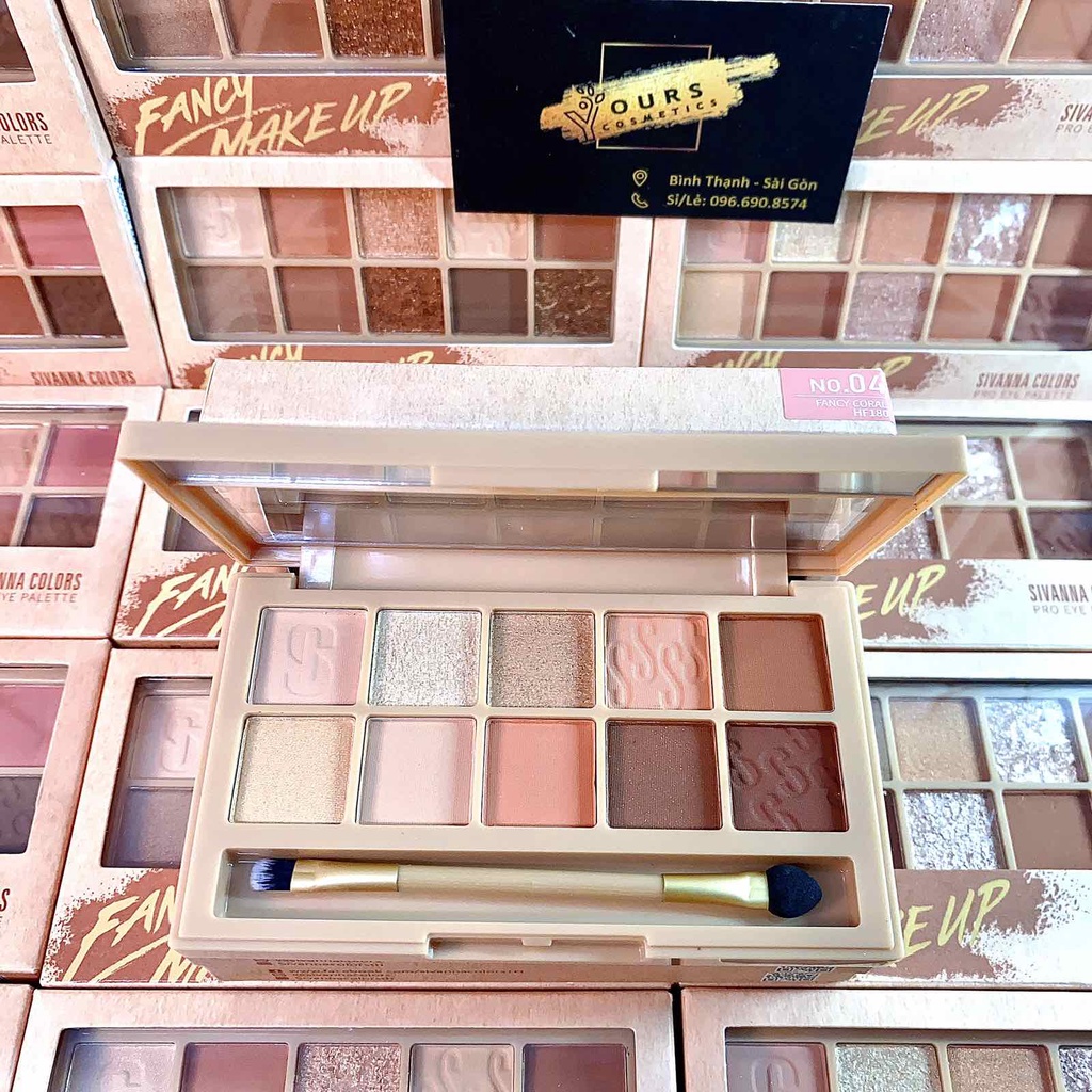 Bảng phấn mắt sivanna có nhũ và lì Fancy Make Up Pro Eye Palette HF180