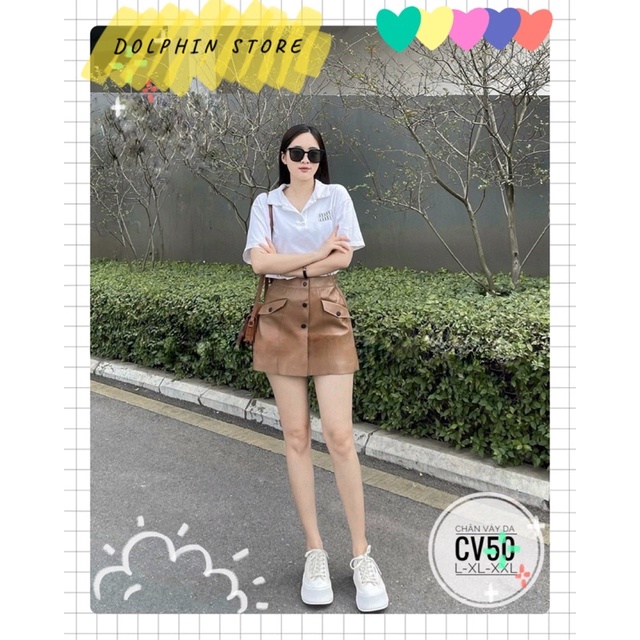 BIGSIZE Chân váy da bigsize