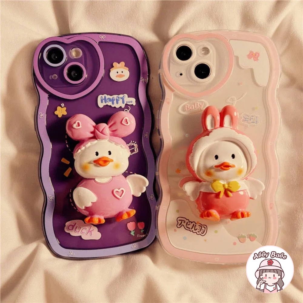 Ốp Điện Thoại TPU Mềm Chống Sốc Hình Chú Vịt 3D Cho Iphone 14 Pro Max 11 7Plus 13 12 11 Pro Max X XS 12 13 XR