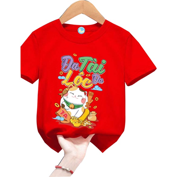 Áo thun bé trai-áo thun tết quý mão 2023 m02 cho bé từ 7kg đến 25kg chất vải 4 chiều-HOÀNG NAM KIDS