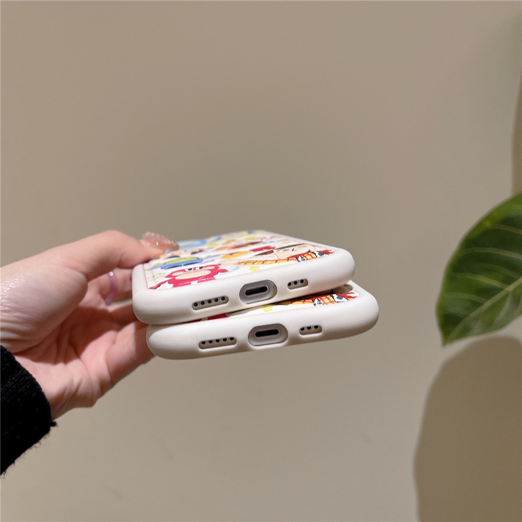 Ốp Điện Thoại Da Viền TPU Dẻo In Họa Tiết Hoạt Hình Dễ Thương Cho iphone 14 Pro Max 13 Pro Max 12 Pro Max