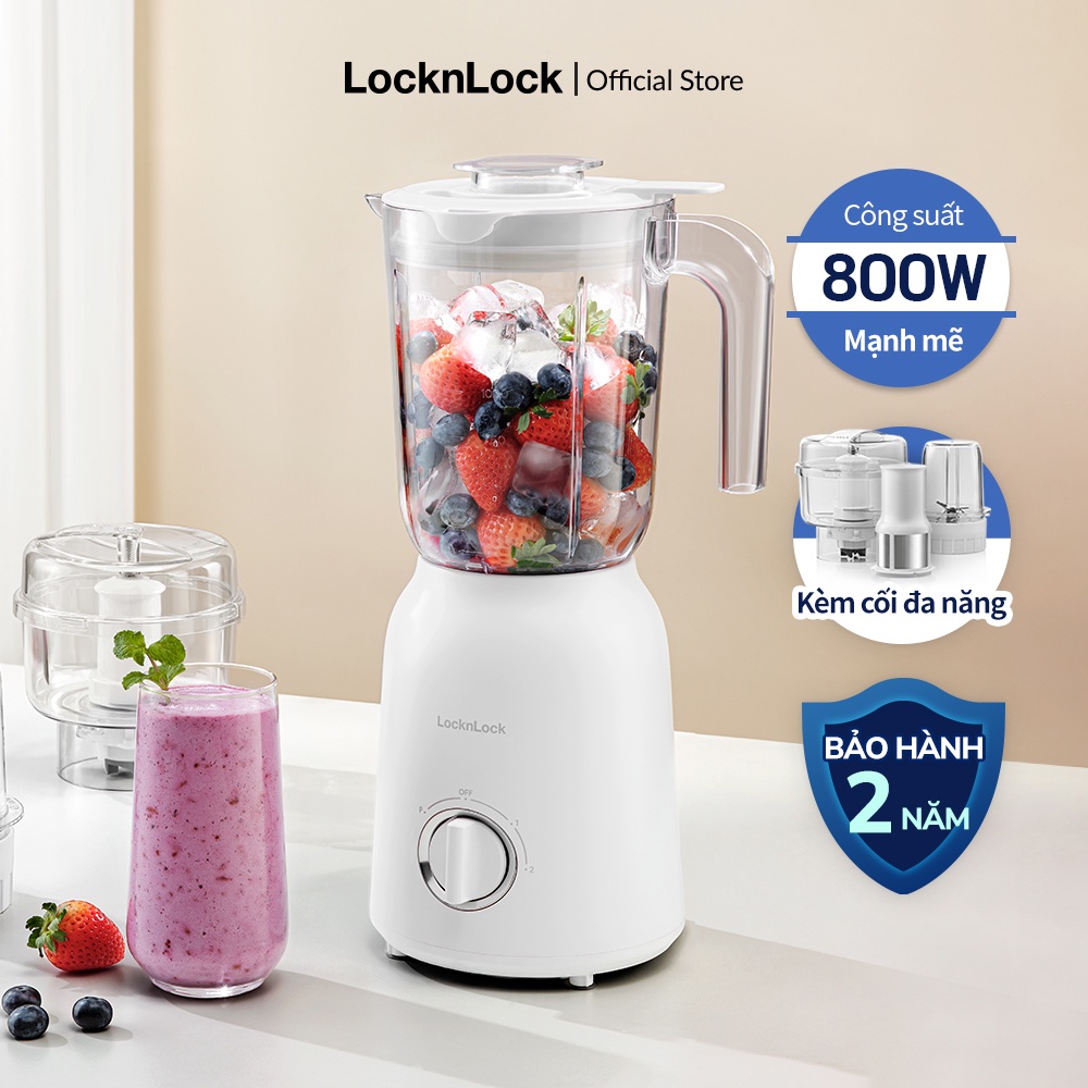 Máy xay sinh tố đa năng Lock&lock Multi Blender 1.5L - Màu trắng EJM416WHT