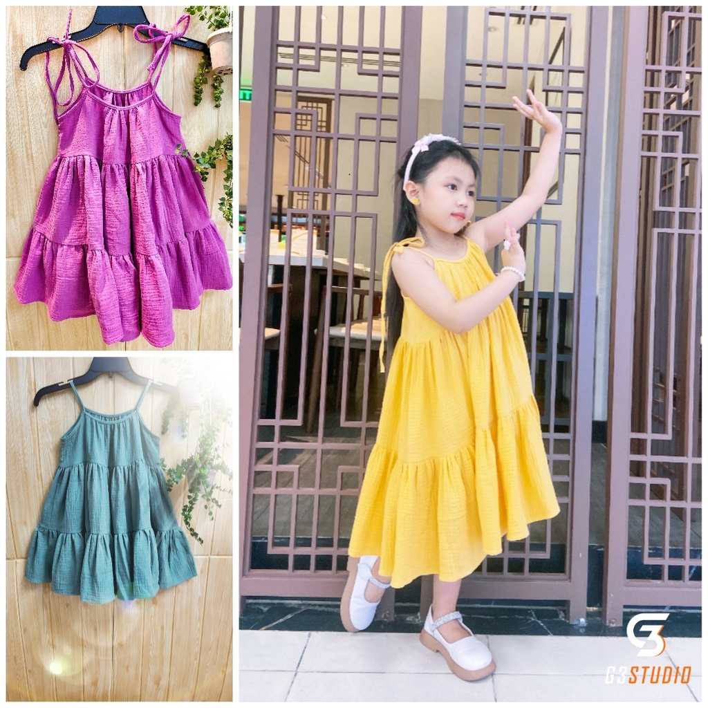 Váy trẻ em - tổng hợp mẫu musline