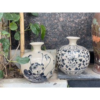 Bình hút lộc, lọ hoa hút lộc  decor đẹp men rạn cổ gốm sứ bát tràng