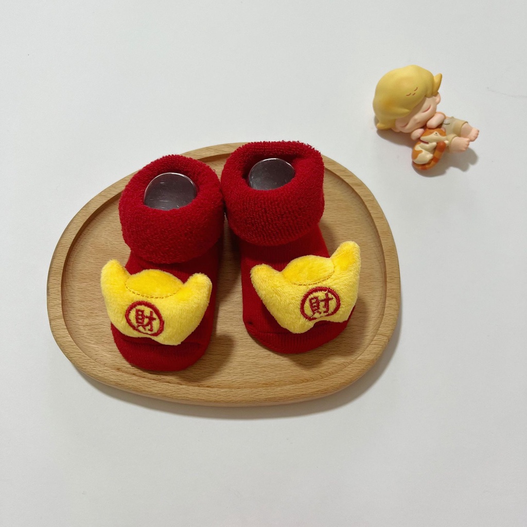 Vớ Em Bé Chống Trượt In Họa Tiết Hoạt Hình Phong Cách Giáng Sinh