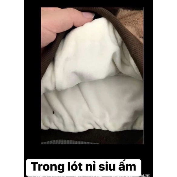 Áo lông nhung phong cách Hàn Quốc có lớp nỉ siêu ấm cho bé yêu