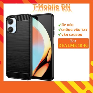 Ốp lưng Realme 10 silicone mềm Carbone phay xước chống sốc chống vân tay