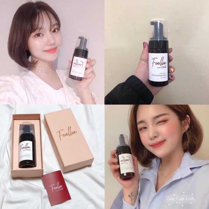 Dung dịch vệ sinh phụ nữ Foellie Luvilady Inner Cleanser 100ml làm sạch vùng kín dạng bọt khử mùi Harin Official Store