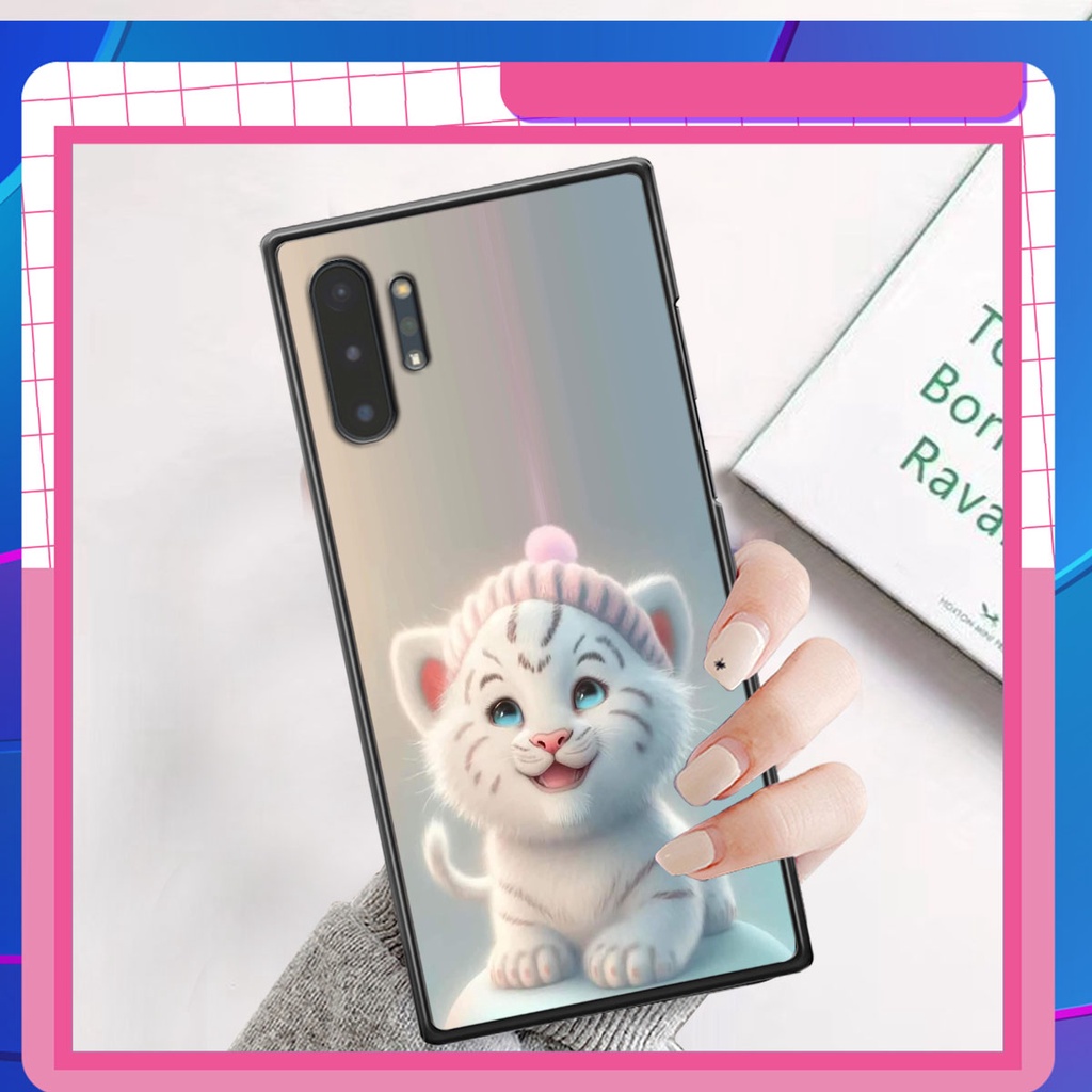 Ốp lưng Samsung Note 10pro / Note 10 Plus ốp kính cường lực in hình 12 Con Giáp HOT TREND cute