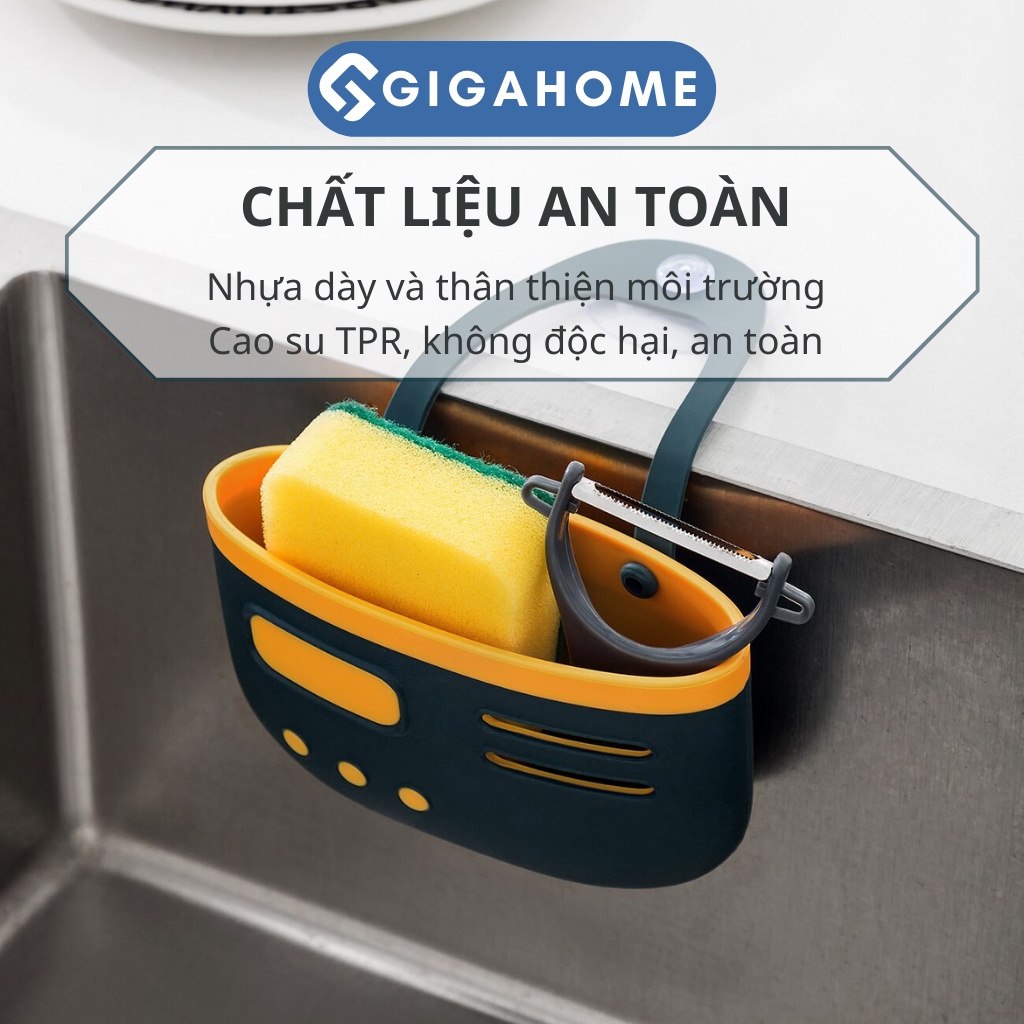 Giỏ Nhựa Đựng Đồ Rửa Chén, Đồ Dùng Nhà Bếp, Dao Cạo Râu Hút Chân Không GIGAHOME 11454