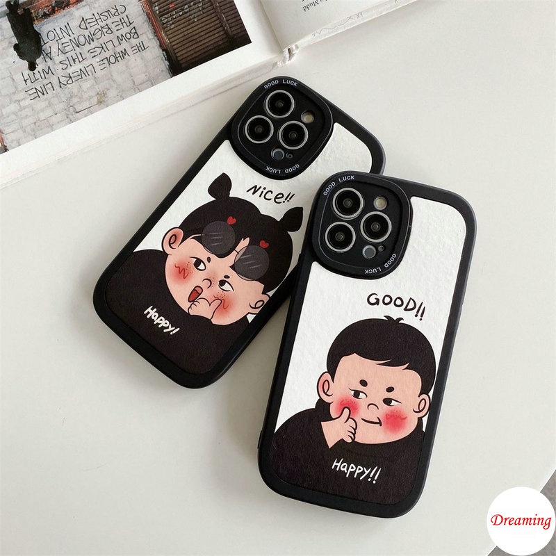 Ốp Điện Thoại Mềm Họa Tiết Hình Cô Gái Và Chàng Trai Cho iphone 15 14 13 12 11 pro x xr xs max se 2020 6 6s 7 8 plus