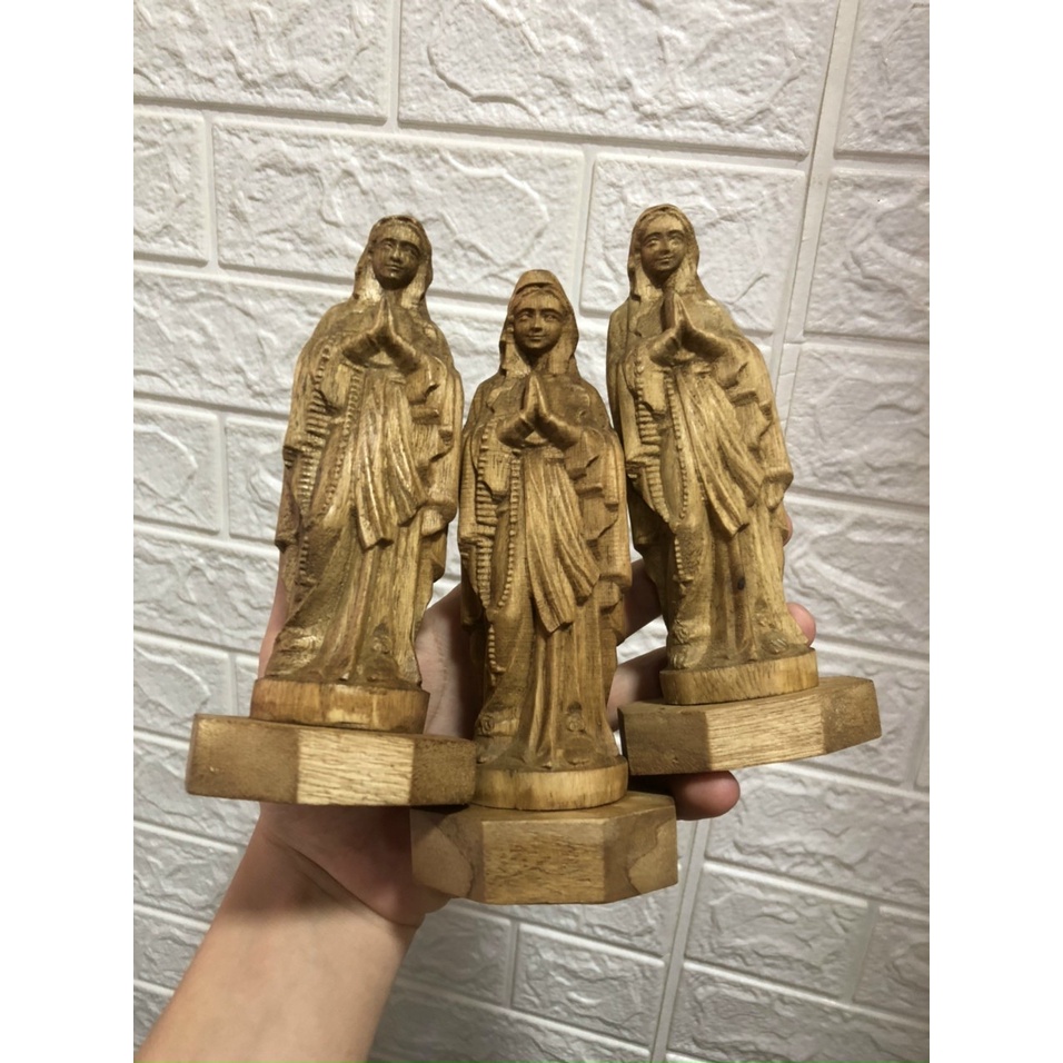 Tượng công giáo, Chúa ban ơn, Đức Mẹ Maria gỗ trầm hương tự nhiên