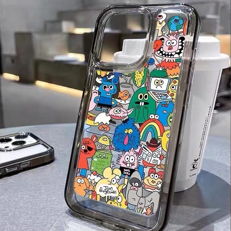 Ốp Điện Thoại Mềm Trong Suốt Chống Sốc In Hình Quái Vật Cho IPhone 14 Pro Max 13 12 11 XR XS X 8 7 6 6S Plus SE 2020