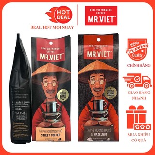 Cà Phê MR.VIET Rang Xay/Hạt Rang vị Đường Phố/Hương Hạt Dẻ/Arabica/Chồn Đủ Vị