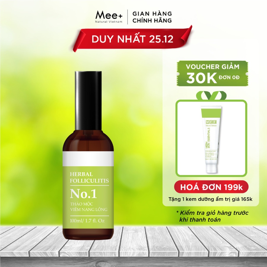 Liệu Trình Chuyên Viêm Nang Lông Đặc Biệt - Xịt Thảo Mộc VNL MEE NATURAL 100ml