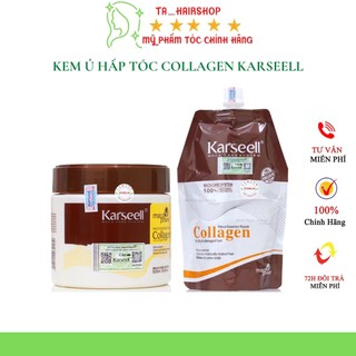 Kem ủ xả tóc COLLAGEN KARSEEL siêu phục hồi tóc yếu nát khô xơ cam kết hiệu sau lần dùng đầu tiên