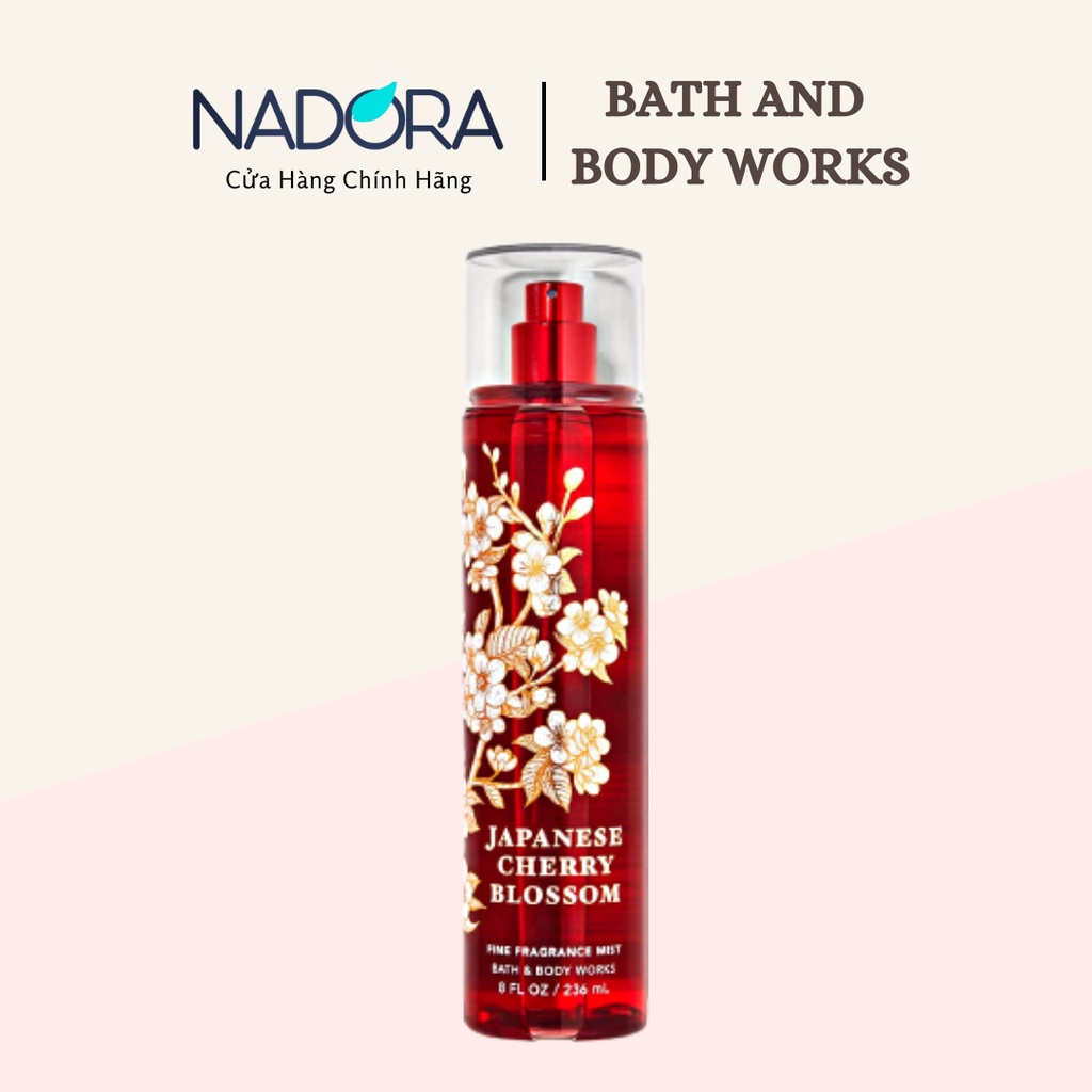 XỊT THƠM TOÀN THÂN BATH AND BODY WORKS BODY MIST - JAPANESE CHERRY BLOSSOM - 236ML