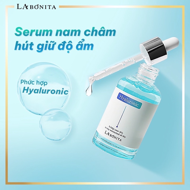 Serum dưỡng ẩm sáng da & tăng độ đàn hồi LA BONITA Vital Hyaluronic Acid Serum 50ml