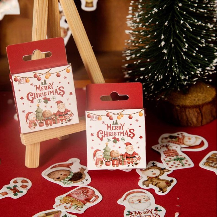 ⭐iLado⭐【23PCS】 Sticker Hình Dán Cute Sticker Dán Giáng Sinh Trang Trí Sticker Giáng Sinh Sổ Lưu Trữ Sticker Hình Dán Sổ Dán Bộ Sticker Nhãn Dán Sổ Chiết Lưu Trữ