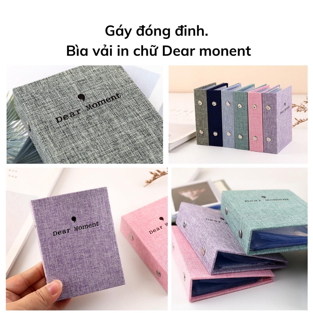 Album ảnh mini để 36, 41, 65 ảnh 6x9, 20 ảnh để bàn lomo card, cardvisit, bìa vải, bìa nhựa, bìa da album ảnh AnVy