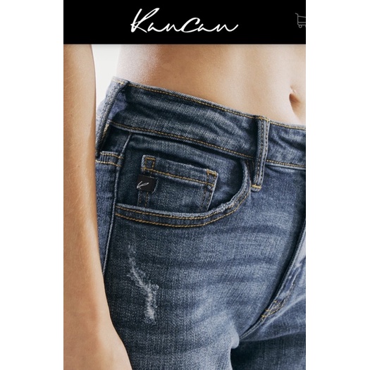 Quần jeans kiểu rách màu xanh đậm xuất khẩu - Thanh lý vnxk