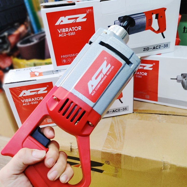 Máy đầm dùi bê tông ACZ 0351, công suất 1100w, dây đầm dùi 1m2 - Máy dùi bê tông, máy đầm bê tông - Bảo hành 6 tháng