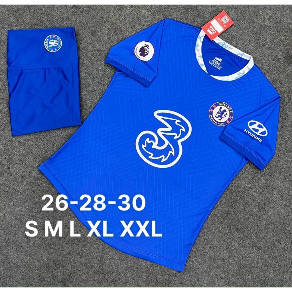 Bộ quần Áo Đá Bóng Chelsea Xanh chất thun lạnh thái