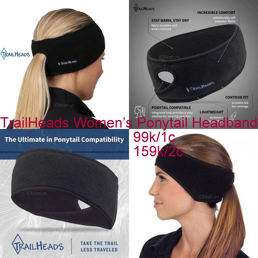 băng đô giữ ấm tai, trán outdoor Trailhead xuất Mỹ