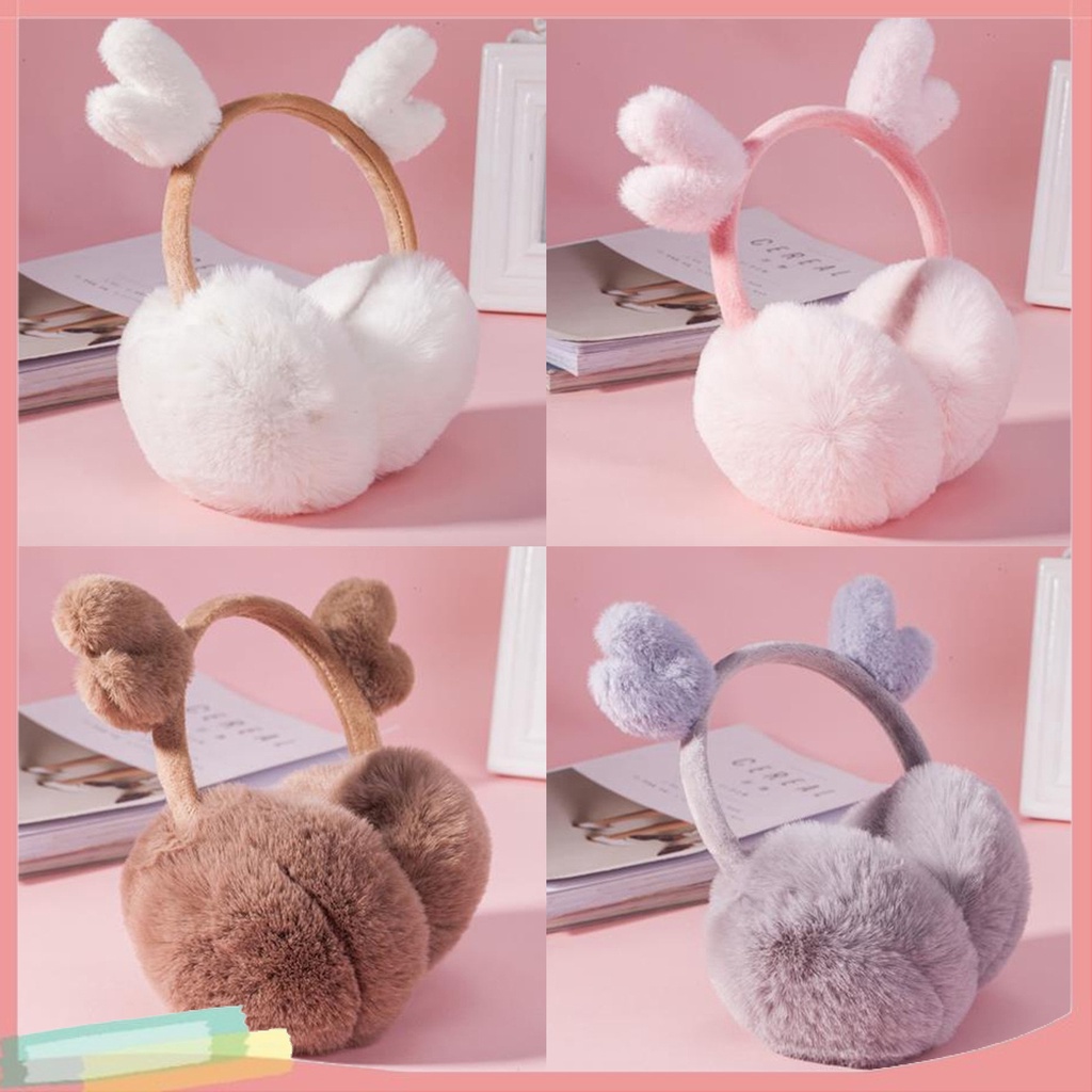 Chụp tai bằng lông 4 màu dễ thương thân thiện với làn da