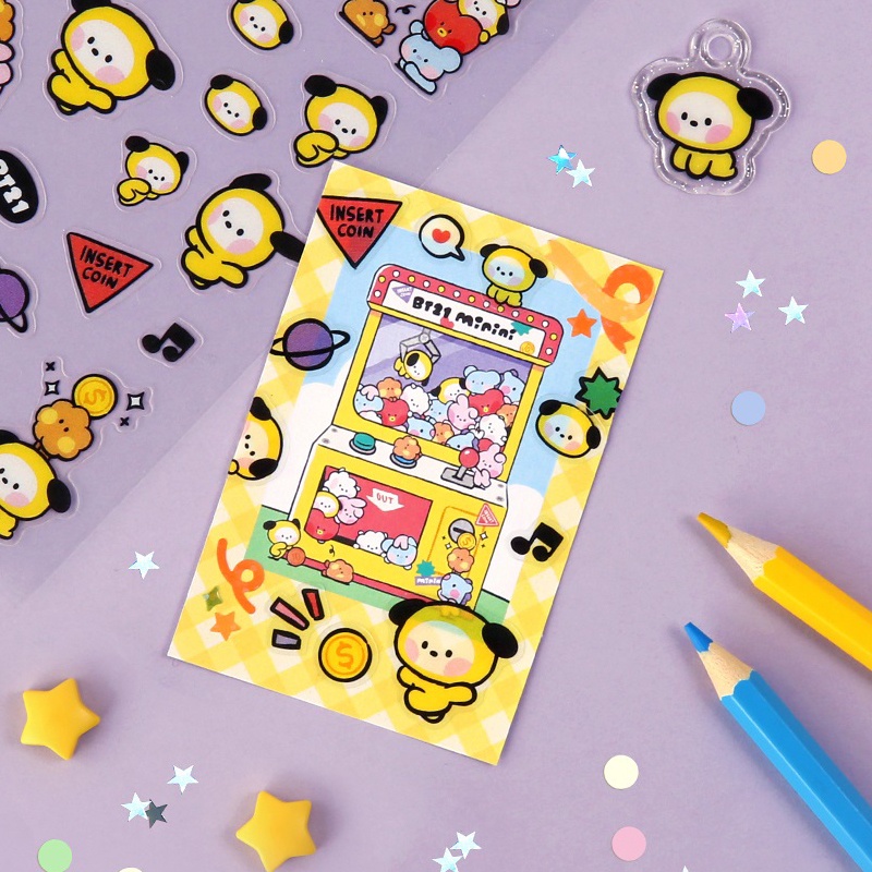 BT21 Minini Clear Sticker Monopoly Official Goods