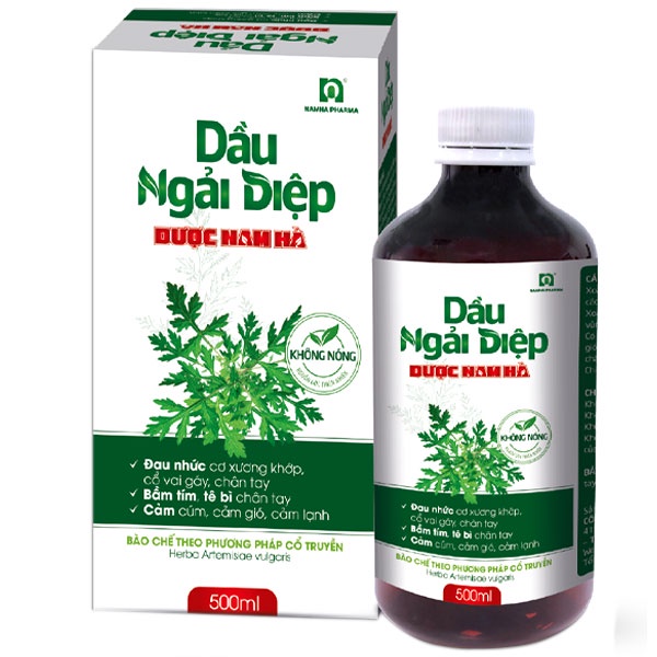 Dầu Ngải Diệp Dược Nam Hà, hỗ trợ làm mờ vết bầm tím do va đập (Chai 50ml )