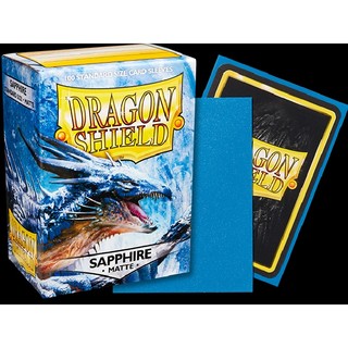 Phụ Kiện Thẻ Bài Vangurad-Yugioh-pokemon-digimon-Dragon Sleeves-pc100-Dragon Shield – Sapphire ‘Roiin & Royenna’ – Matte