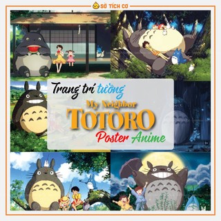 My Neighbor Totoro decal poster dán tường, tranh dán tường anime trang trí, decor phòng MSP: OP08