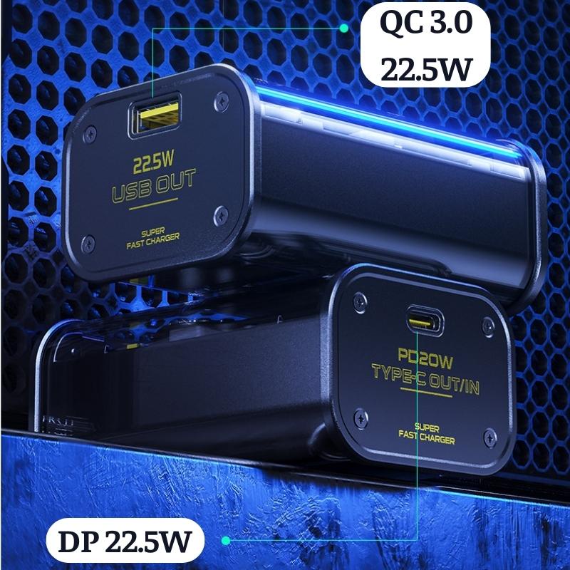 Sạc dự phòng trong suốt 10000mAh/20000mAh WP-333,sạc dự phòng 10000mAh/20000mah WP-337 - sạc dự phòng WEKOME 22.5w
