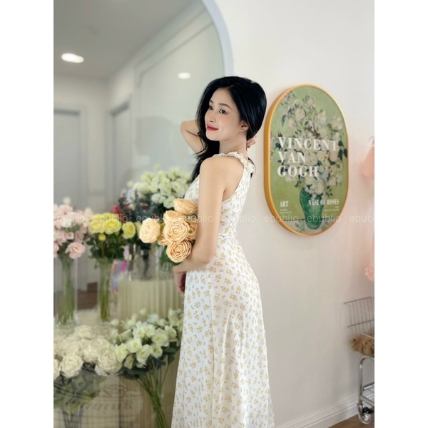 ELENA DRESS đầm hoa nhí bèo kèm tay rời Ebublio