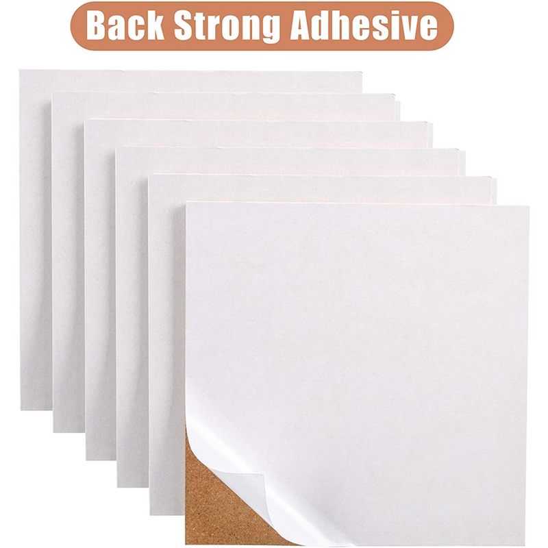 Cork board 1.27cm thick square bulletin board cork tile with 100 promotional mini walls, 5-piece self-adhesive cork board