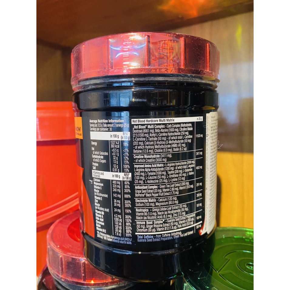 HOT BLOOD PRE WORKOUT SCITEC NUTRITION - TĂNG SỨC MẠNH - WSPT