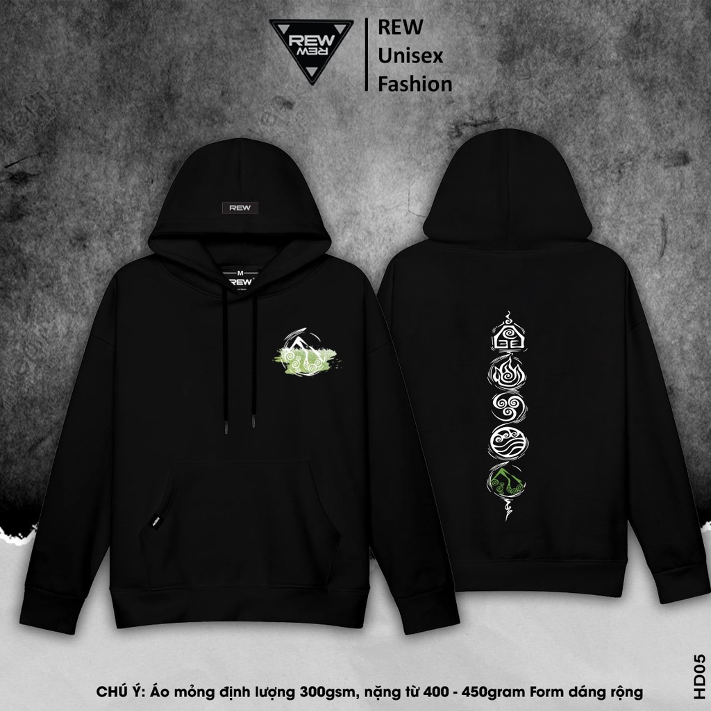 Áo hoodie local brand REW Mỏng Định Lượng mặc mùa hè form rộng Unisex dành cho cả nam và nữ màu đen