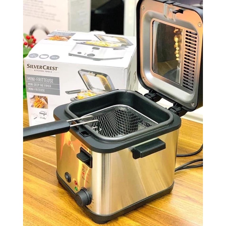 Nồi chiên ngập dầu Silvercrest mini 2in1