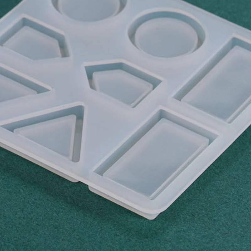 Khuôn Silicone Làm Bông Tai Epoxy Hình Đa Giác Sáng Bóng DIY